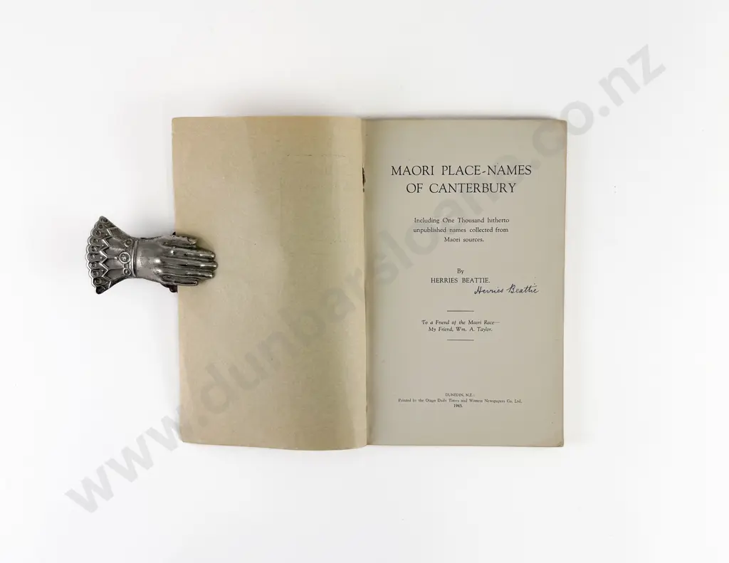 Beattie Herries - Maori Place-Names Of Canterbury Image 1++
