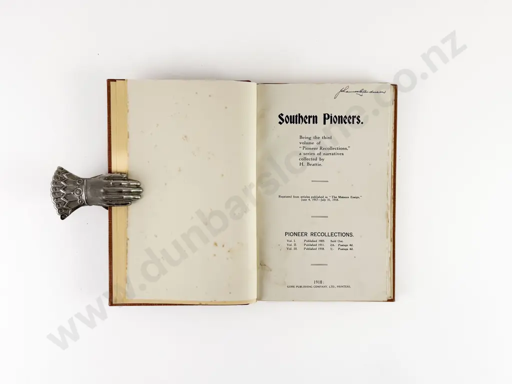 Beattie, Herries, Pioneer Recollections & Southern Pioneers (2) Image 1++