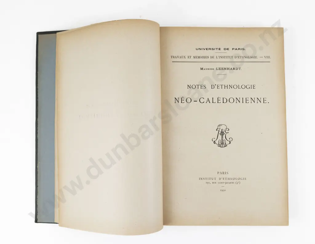 Leenhardt Maurice - Notes D'Ethnologie Neo-Caledonienne Image 1++