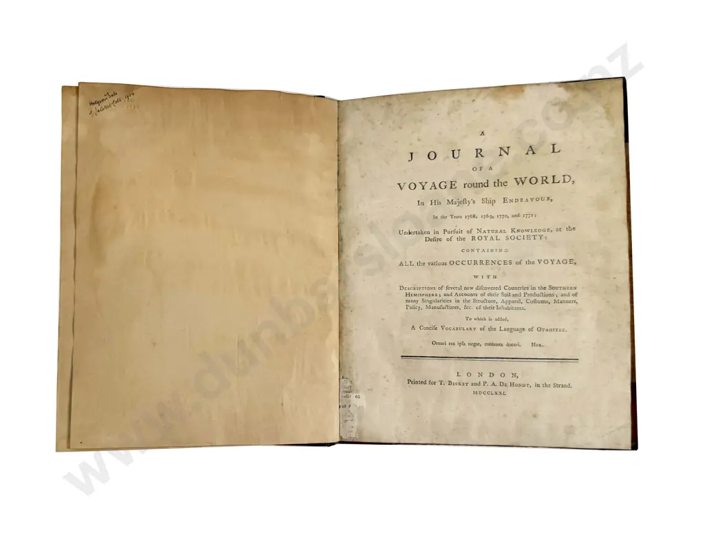 Cook Captain James (Magra James) A Journal of a Voyage round the World Image 1++