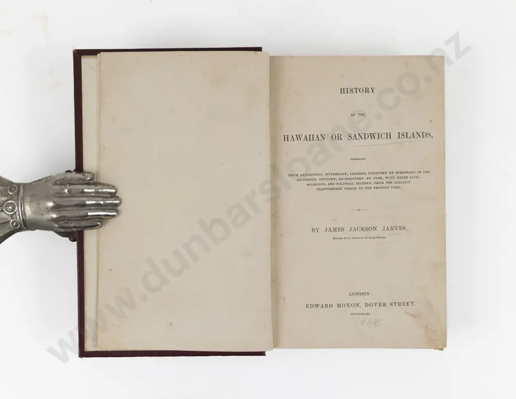 Jarves James Jackson - History of the Hawaiian Or Sandwich Islands Image 1++