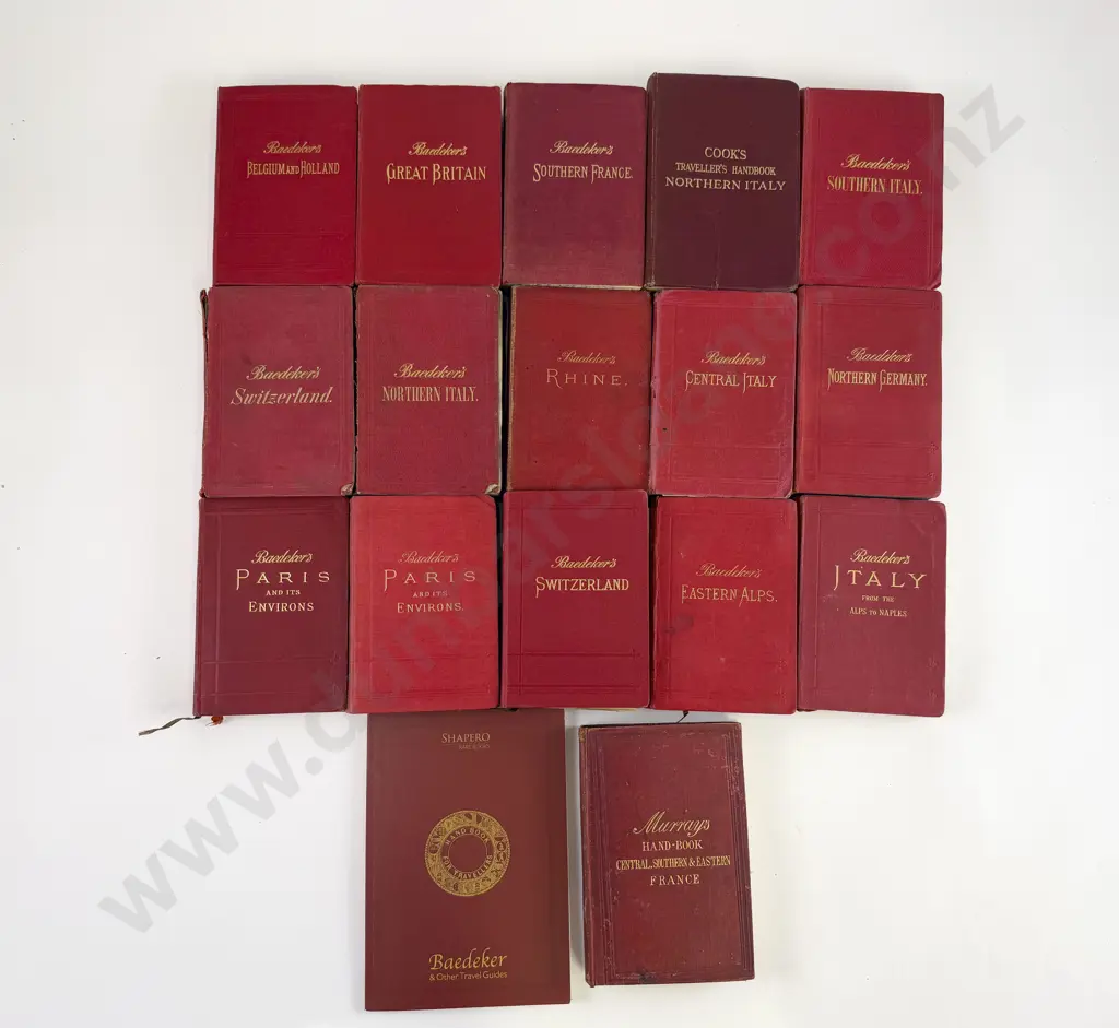 14 Vintage Baedeker European Travel Guides Image 1++