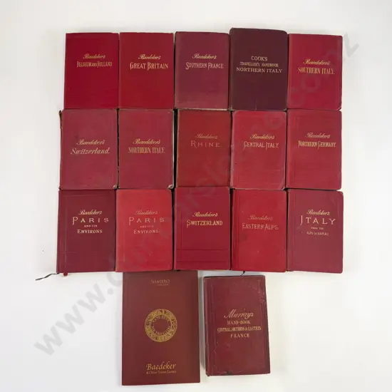 14 Vintage Baedeker European Travel Guides