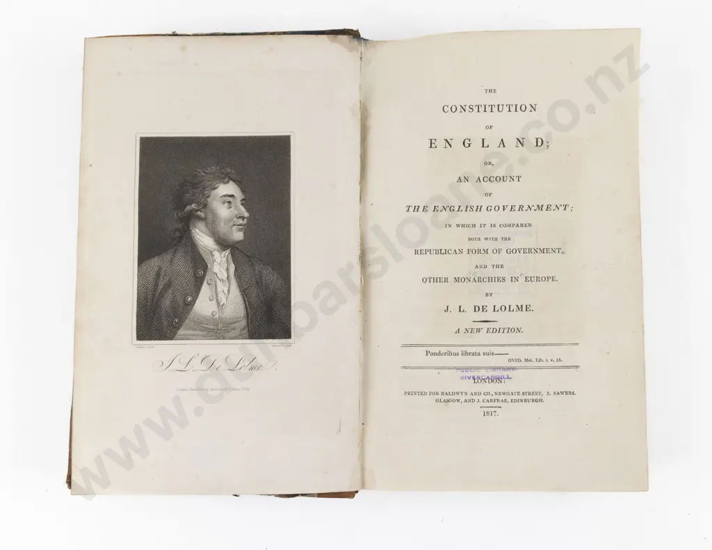 De Lolme J L - The Constitution Of England Image 1++