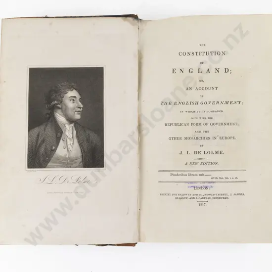 De Lolme J L - The Constitution Of England