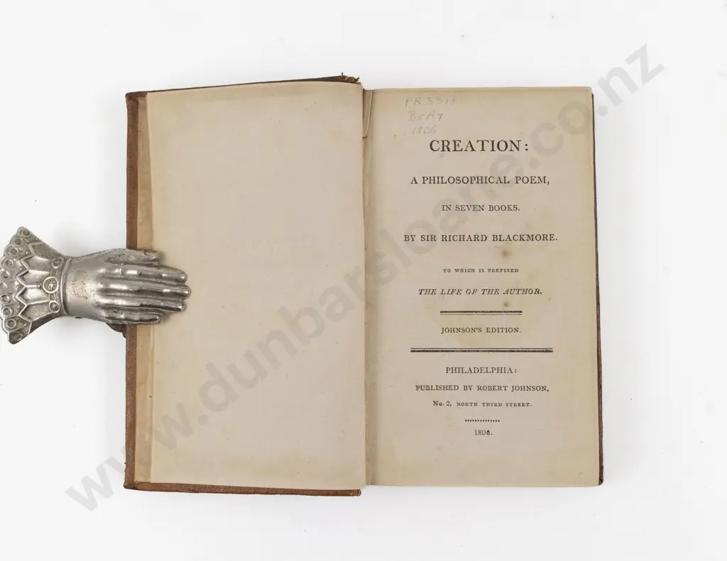 Blackmore Sir Richard - Creation: A Philosophical Poem Image 1++