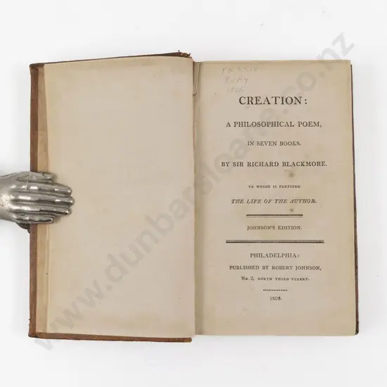 Blackmore Sir Richard - Creation: A Philosophical Poem