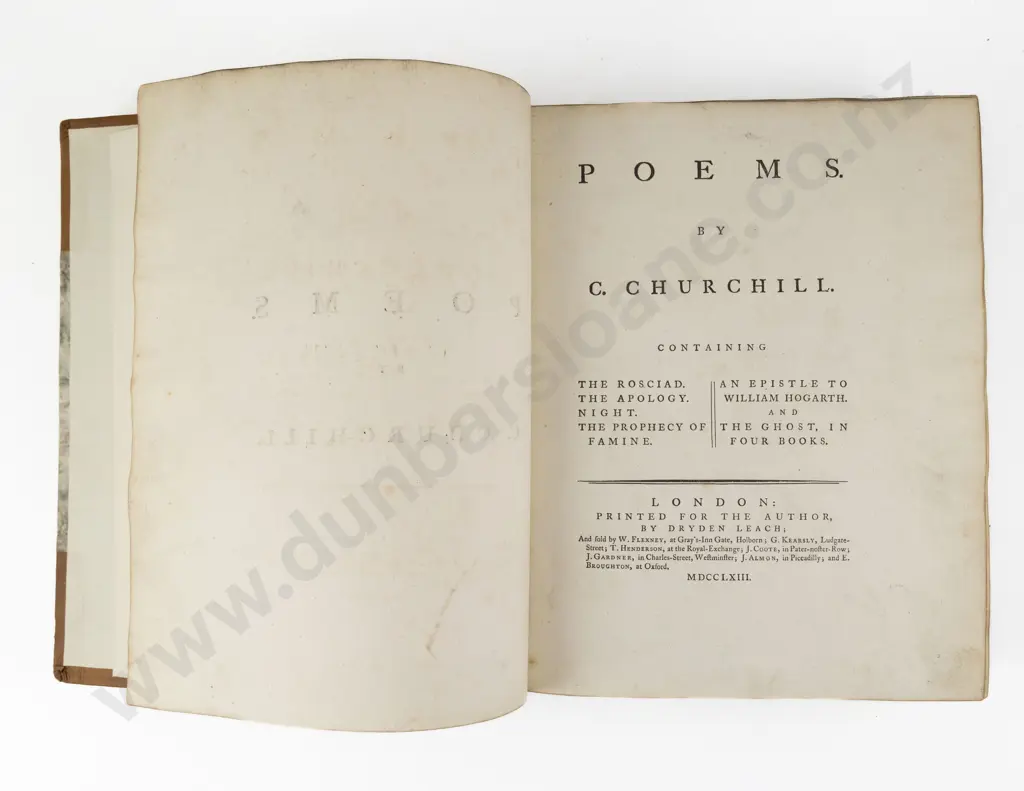 Churchill Charles - Poems By Churchill Image 1++