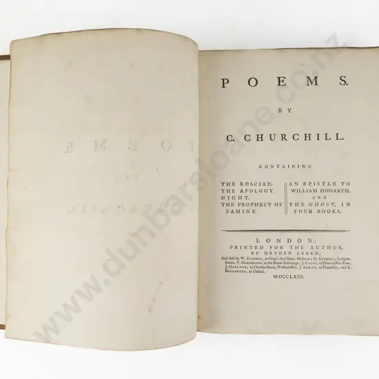 Churchill Charles - Poems By Churchill