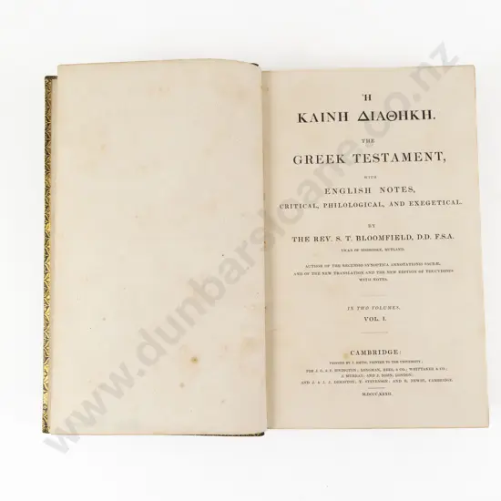 Bloomfield Rev S T - The Greek Testament Vol I