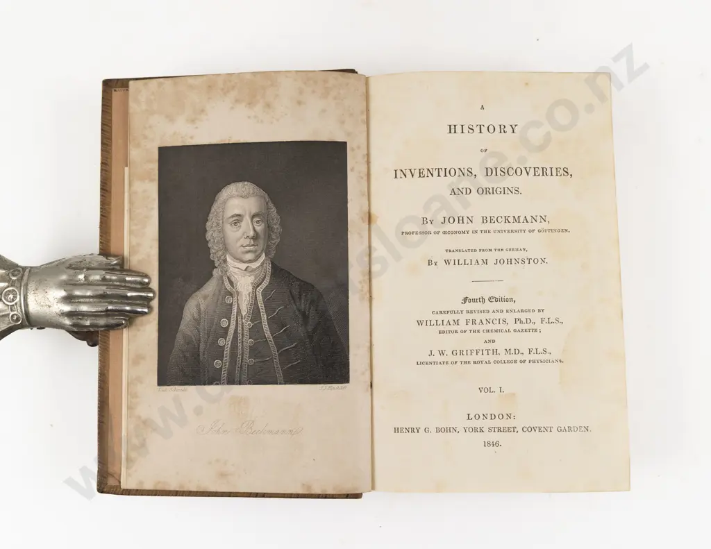 Beckman, John, A History of Inventions, Discoveries, And Origins (2 Vols 1846) Image 1++