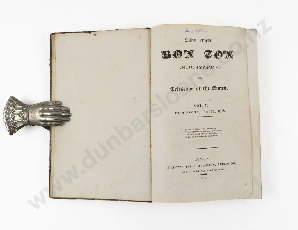 The New Bon Ton Magazine or Telescope of the Times (4 Volumes) Image 1++