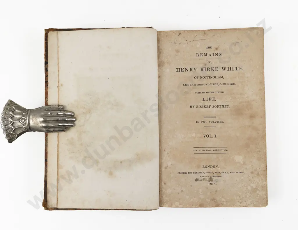 Southee Robert - The Remains of Henry Kirke White Of Nottingham (2 Vols) Image 1++