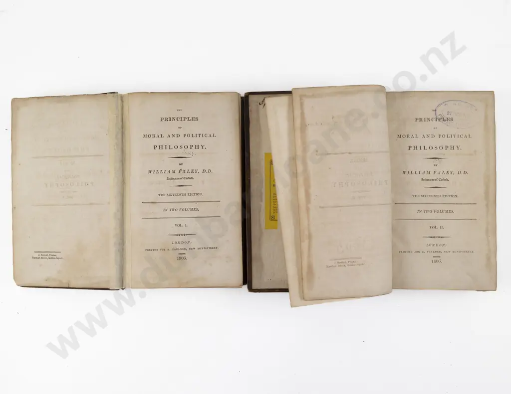 Paley William - The Principles of Moral And Political Philosophy (2 Volumes) Image 1++