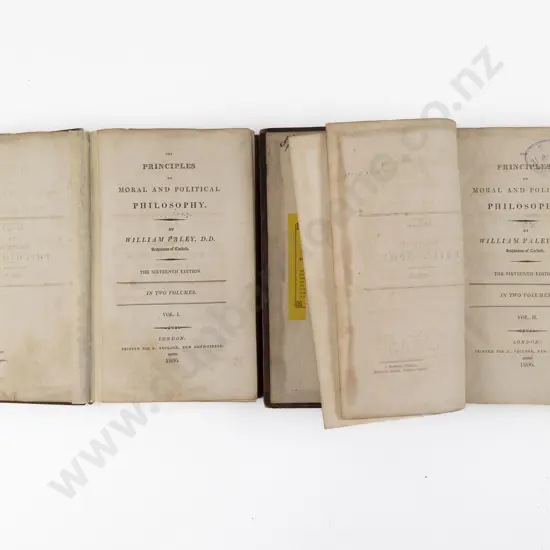 Paley William - The Principles of Moral And Political Philosophy (2 Volumes)