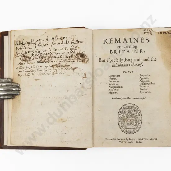 Camden William - Remaines concerning Britaine