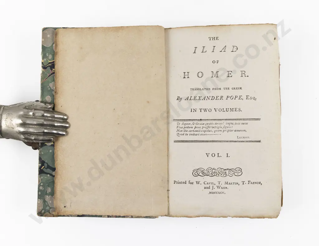 Pope Alexander (Trans) The Iliad (2 Volumes) Image 1++