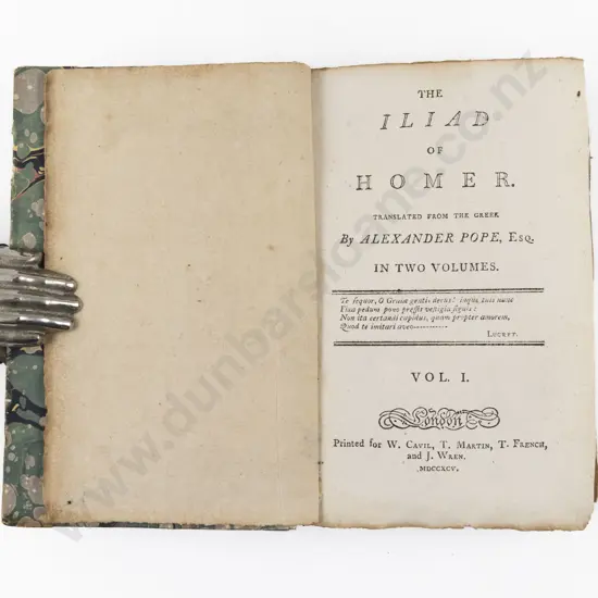 Pope Alexander (Trans) The Iliad (2 Volumes)