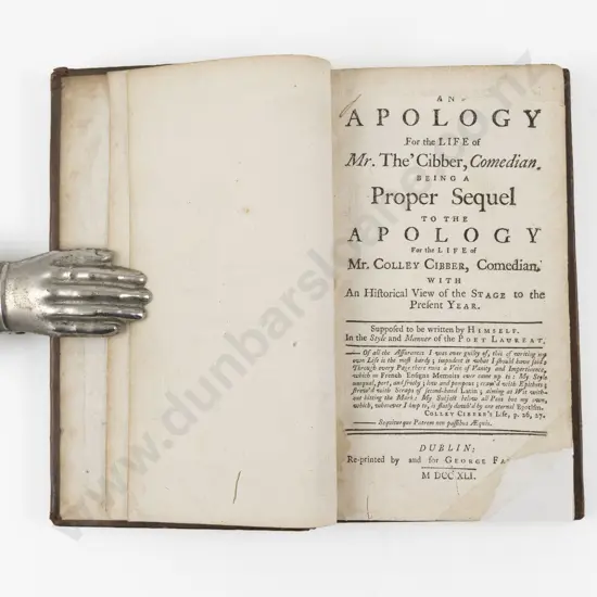 Colley Cibber - An Apology For the Life of Mr The 'Cibber Comedian