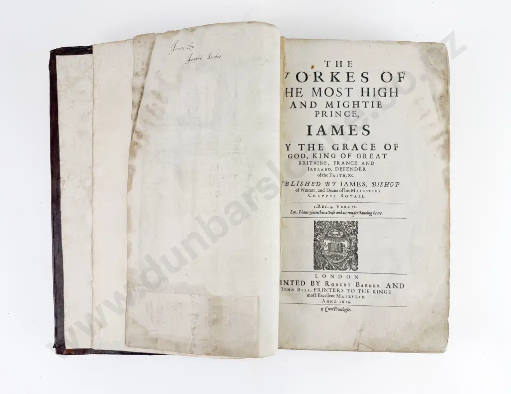 James I King of England (1566-1625) The Workes of the Most High and Mighty Prince James Image 1++