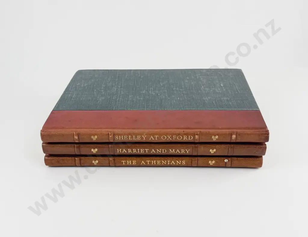 Scott, Walter Sidney, (Ed) The Athenians: Harriet And Mary: Shelley At Oxford (3 Volumes) Image 1++