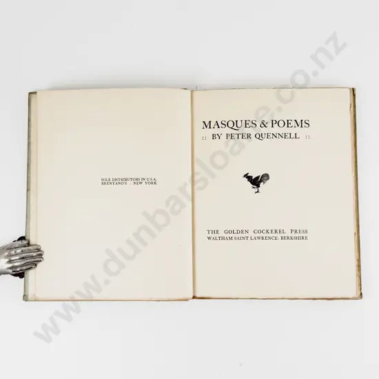 Quennell Peter - Masques & Poems