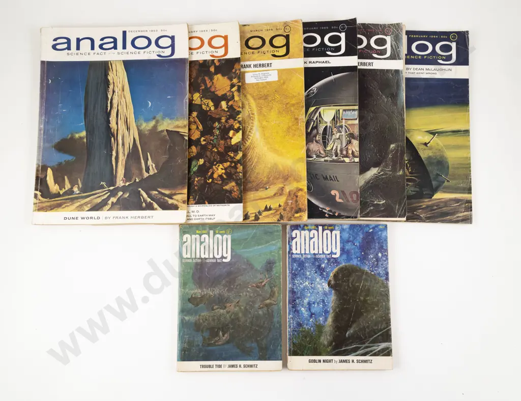 Herbert Frank - analog Science Fact-Science Fiction (8 original copies of the magazine 1963-65) Image 1++
