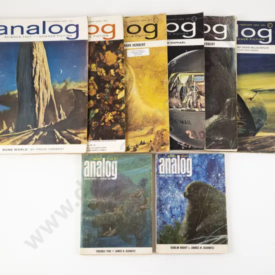 Herbert Frank - analog Science Fact-Science Fiction (8 original copies of the magazine 1963-65)