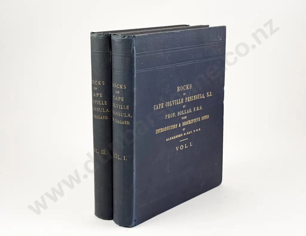 Professor Sollas - The Rocks Of Cape Colville Peninsula Auckland New Zealand (2 Volumes) Image 1++