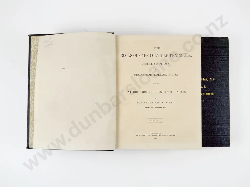 Professor Sollas - The Rocks Of Cape Colville Peninsula Auckland New Zealand (2 Volumes) Image 1++