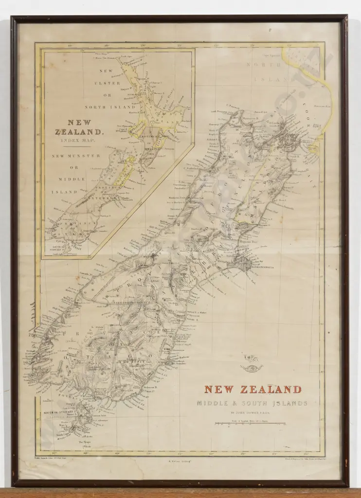 John Dower, New Zealand Middle & South Islands, Circa 1863 Image 1++