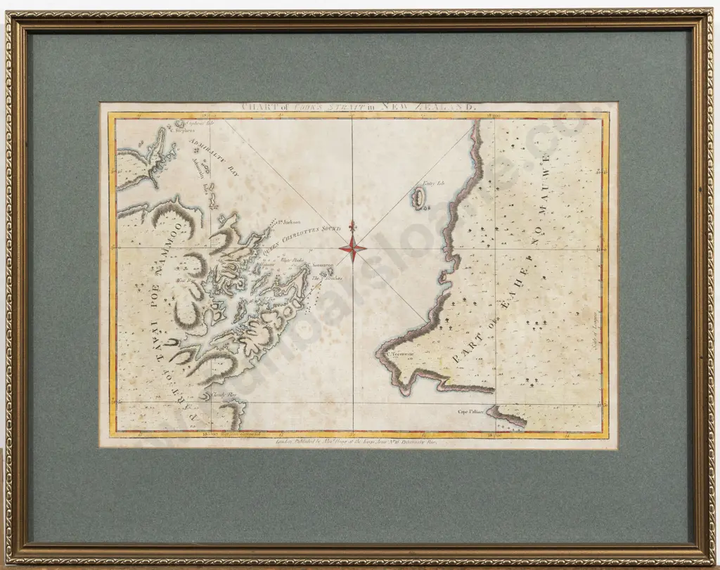 18th Century Map of Cook's Strait in New Zealand Image 1++