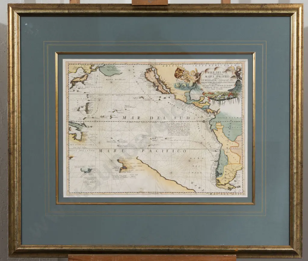 Vincenzo Coronelli (1650-1718) Mare Del Sud/Mare Pacifico Image 1++