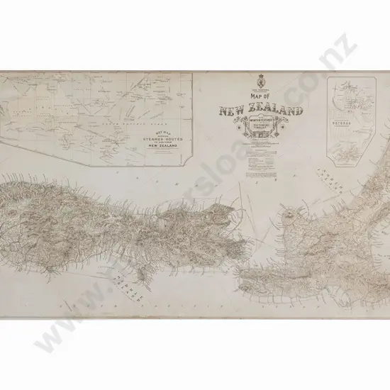 After W Deverell - Map Of New Zealand