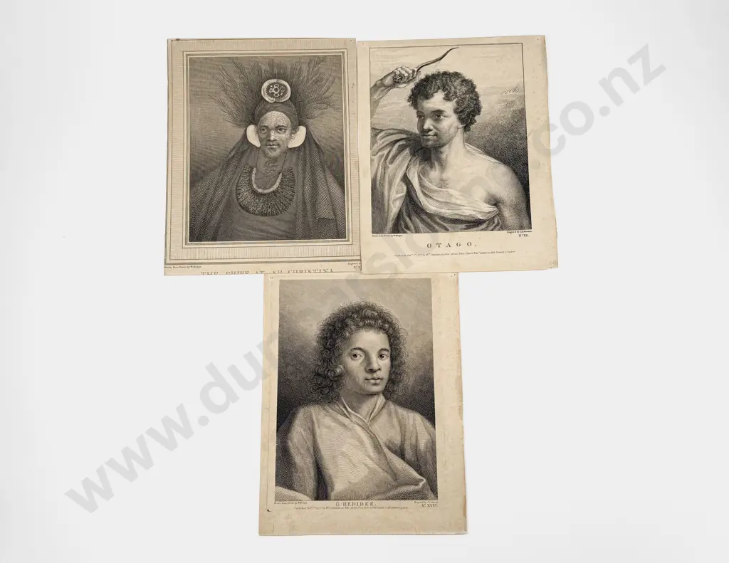 3 18th Century Portrait Engravings After William Hidges Image 1++