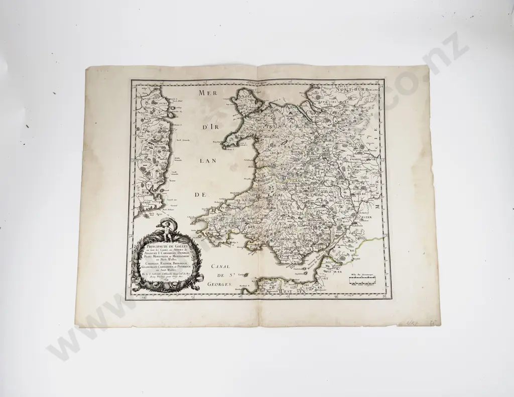 Nicolas Sanson - Principaute De Galles 1658 Image 1++