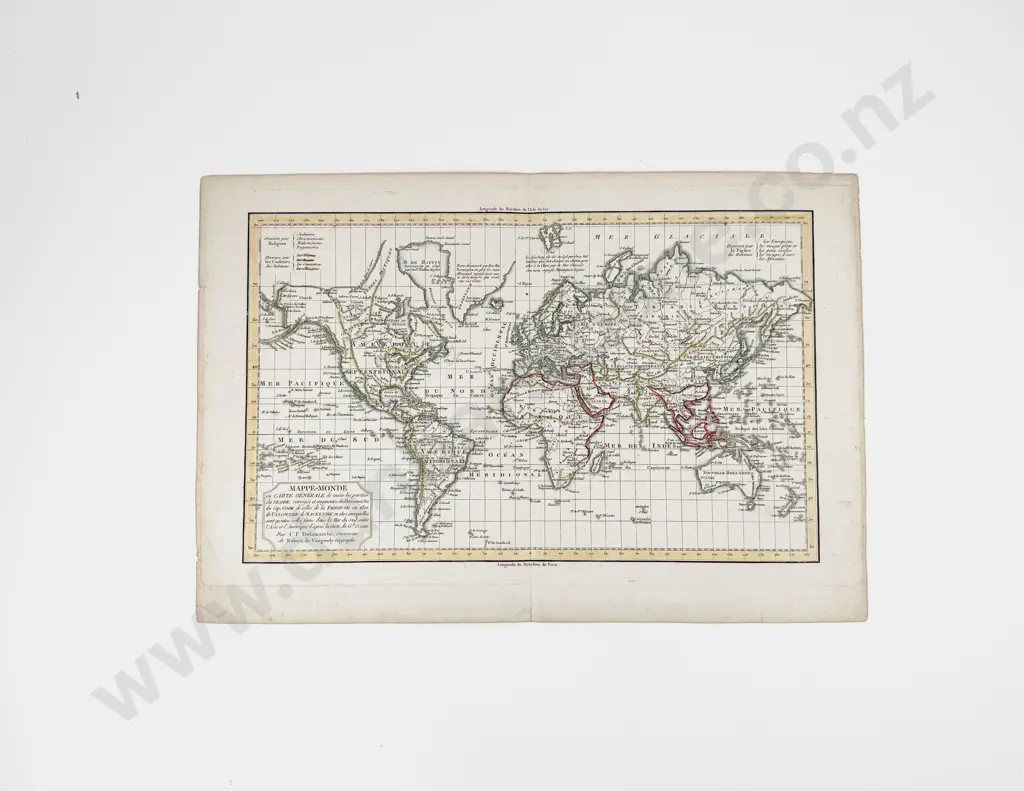 Charles Francois Delamarche - Mappe Monde 1802 Image 1++