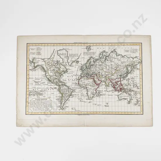 Charles Francois Delamarche - Mappe Monde 1802