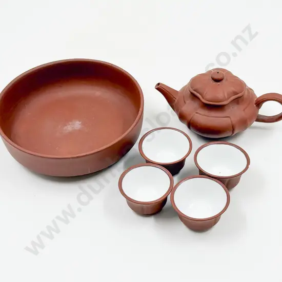 Japanese Terracotta Small Tea Ceremony Set