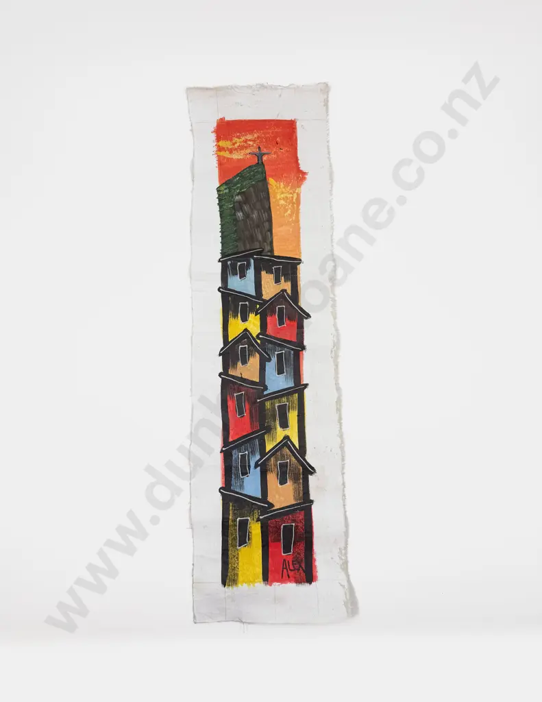 Signed Alex - Rocinha Brazil - Oil on Canvas (unframed) Image 1++