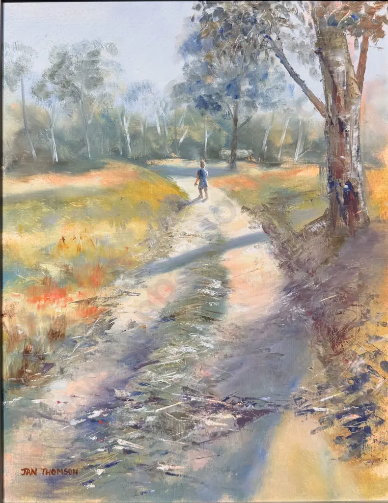 Jan Thomson - "Along the Track" - Oil on Board Image 1++