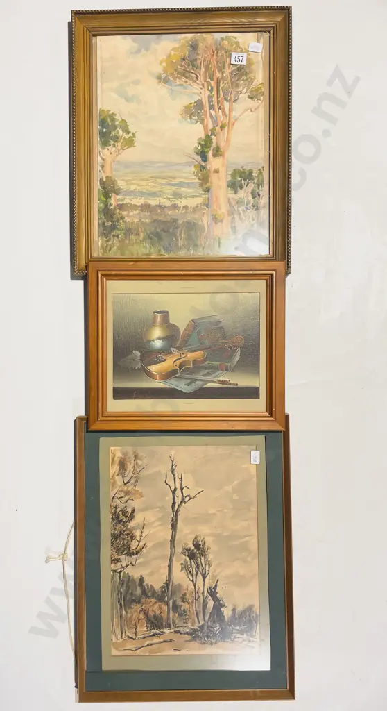 Two Framed Watercolours & Other Image 1++