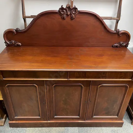 Victorian Mahogany Sideboard with Gallery Back