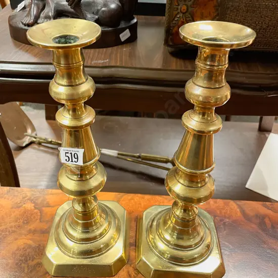 A Pair of Brass Candlesticks