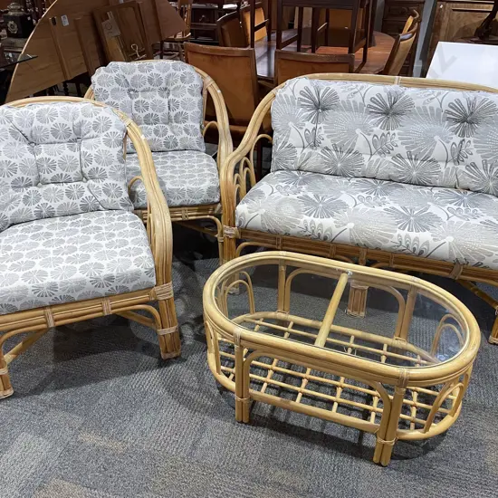 Four Piece Cane Conservatory Suite