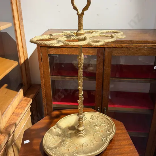 Brass & Gilt Painted Decorative Umbrella Stand