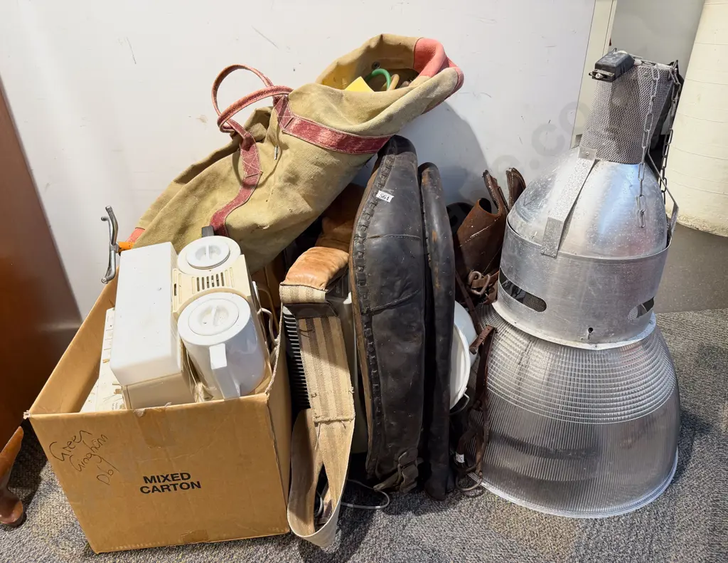 Large Quantity of Assorted Incl Industrial Light Fittings Vintage Sprayer etc Image 1++