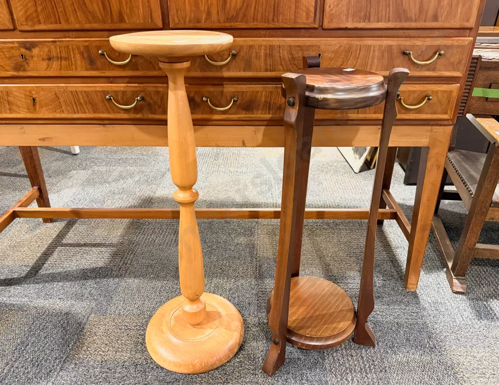 Two Assorted Plant Stands Image 1++