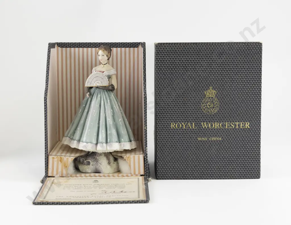 Original Boxed Royal Worcester Figure "Caroline" Image 1++