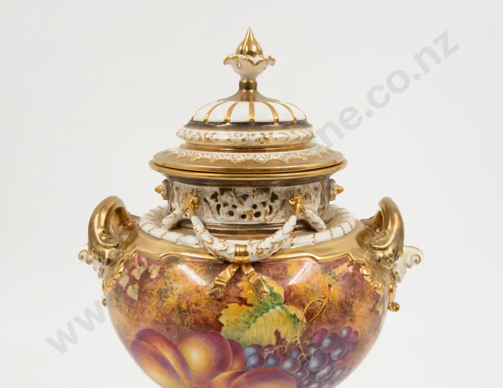 Large & Impressive Royal Worcester Urn & Cover Image 1++